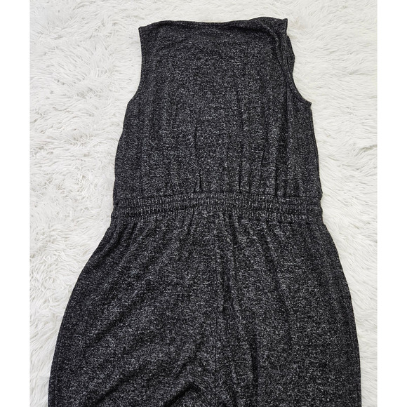 Soft Surroundings Sz PL Dark Gray Cowl Neck Soft Lounge Wide Leg Jumpsuit - Picture 5 of 11